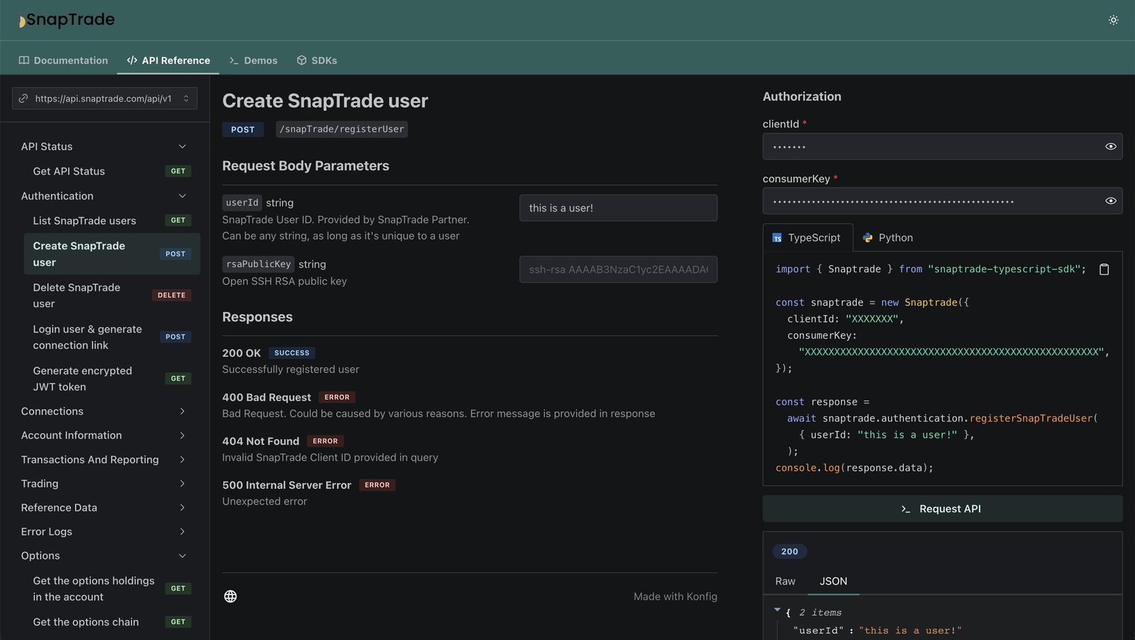 Open API Trading Connectivity