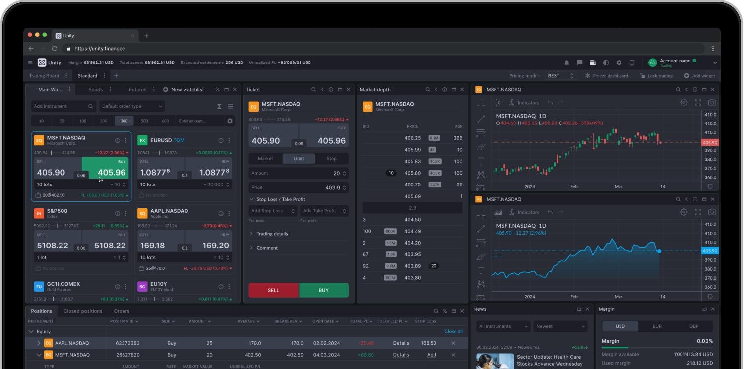 Web-Based Trading Terminal